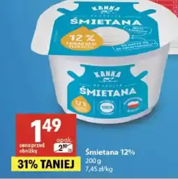 Delikatesy Centrum Śmietana 12% oferta