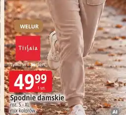 E.Leclerc Spodnie damskie welurowe Tissaia oferta