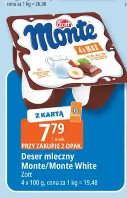 E.Leclerc Deser mleczny Monte 4-pak Zott oferta