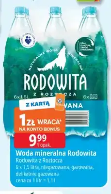 E.Leclerc Woda mineralna niegazowana Rodowita z Roztocza 6-pak oferta