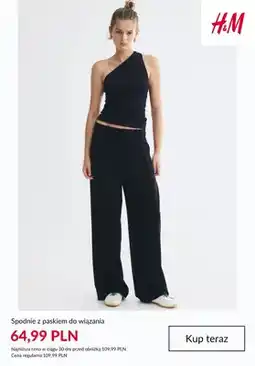 H&M Spodnie z paskiem do wiązania H & M oferta