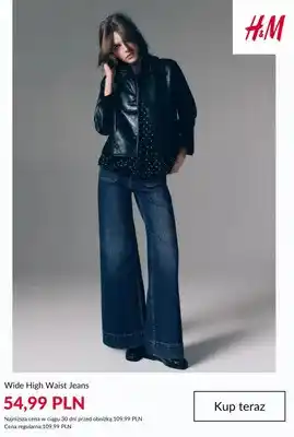 Wide High Waist Jeans H & M