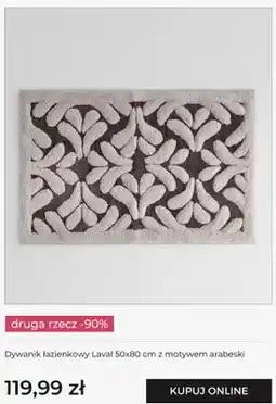 Home&You Dywanik łazienkowy Laval 50x80 cm z motywem arabeski home & you oferta