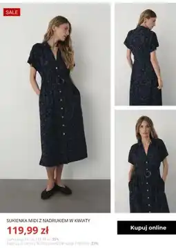 Greenpoint Sukienka midi z nadrukiem w kwiaty Greenpoint oferta