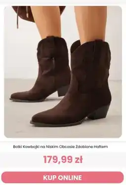 Renee Botki kowbojki na niskim obcasie zdobione haftem Renee oferta