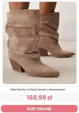 Renee Botki slouchy z imitacji zamszu z marszczeniem Renee oferta