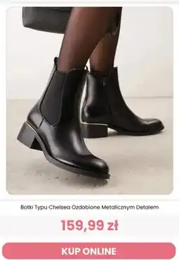 Renee Botki typu chelsea ozdobione metalicznym detalem Renee oferta