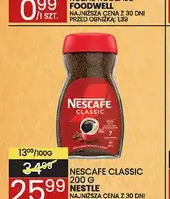 Wafelek Kawa rozpuszczalna Nescafe Classic Nestle oferta