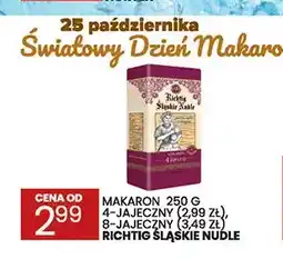 Wafelek Makaron 4-jajeczny 250 g Richtig Śląskie Nudle oferta