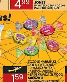 Wafelek Karmelki Zozole cola, cytryna-pomarańcza, jabłko-wiśnia, truskawka Mieszko oferta