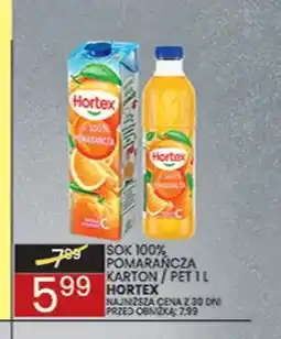 Wafelek Sok pomarańcza PET Hortex 100% oferta