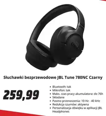 Słuchawki bezprzewodowe Jbl Tune 780NC Czarny