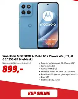 Media Markt Smartfon Motorola Moto G17 Power 4 g (LTE) 8 GB/ 256 Gb Niebieski oferta