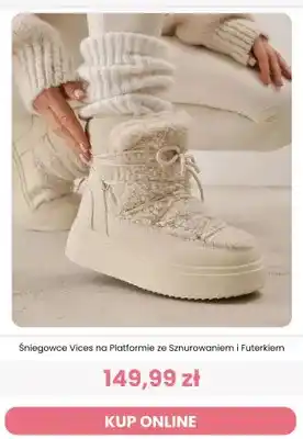 Renee Śniegowce Vices na platformie ze sznurowaniem i futerkiem oferta
