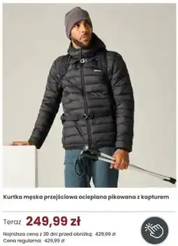 Regatta Kurtka męska przejściowa ocieplana pikowana z kapturem Regatta oferta