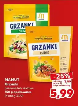 Kaufland Grzanki ziołowe Mamut oferta