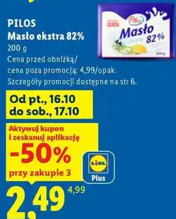 Lidl Masło ekstra 82% Piłos oferta