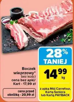 Carrefour Boczek wieprzowy bez kości oferta