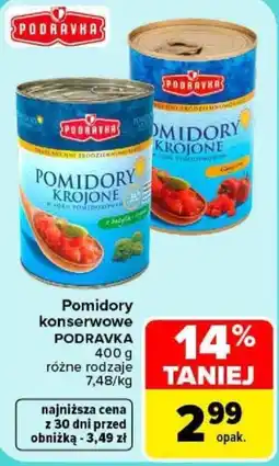 Carrefour Pomidory konserwowe PODRAVKA oferta