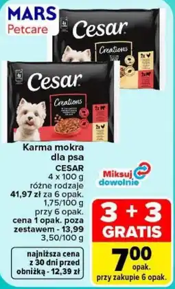 Carrefour Karma mokra dla psa CESAR Creations oferta