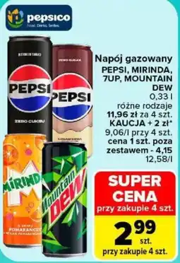 Carrefour Napój gazowany PEPSI, MIRINDA, 7UP, MOUNTAIN DEW oferta