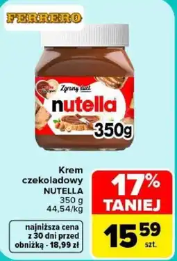 Carrefour Krem czekoladowy NUTELLA oferta