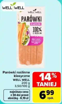Carrefour Parówki roślinne klasyczne WELL WELL oferta