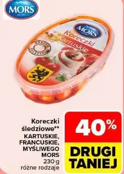 Carrefour Koreczki śledziowe kartuskie, francuskie, myśliwego mors oferta