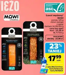 Carrefour Łosoś wędzony MOWI oferta