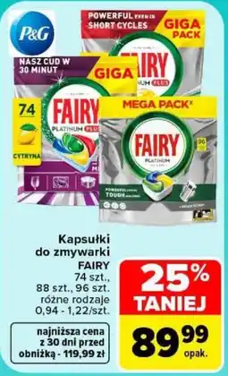 Carrefour Kapsułki do zmywarki Fairy oferta