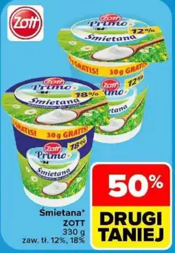 Carrefour Śmietana zott oferta