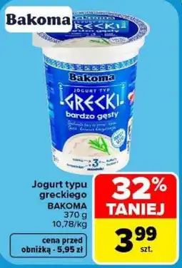 Carrefour Jogurt typu greckiego Bakoma oferta
