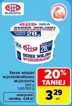 Carrefour Serek wiejski wysokobiałkowy Mlekovita oferta