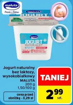 Carrefour Jogurt naturalny bez laktozy wysokobiałkowy MALUTA oferta
