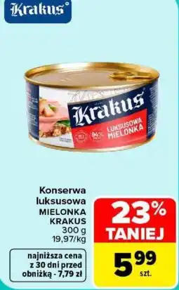 Carrefour Konserwa luksusowa Mielonka Krakus oferta