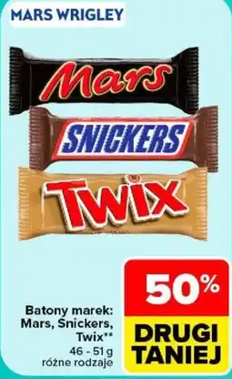 Carrefour Batony marek: Mars, Snickers, Twix oferta