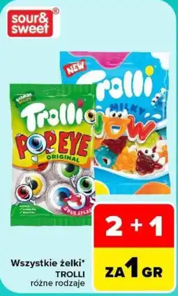 Carrefour Wszystkie żelki* TROLLI różne rodzaje oferta
