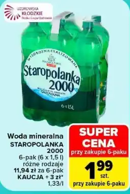 Carrefour Wysokozmineralizowana Woda mineralna Staropolanka 2000 oferta