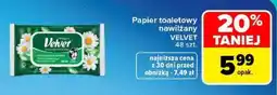 Carrefour Papier toaletowy nawilżany Velvet oferta