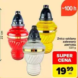 Carrefour Znicz szklany zalewany AMFORA oferta