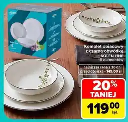 Carrefour Komplet obiadowy z czarną obwódką oferta