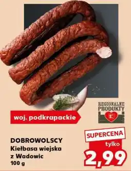 Kaufland DOBROWOLSCY Kiełbasa wiejska z Wadowic 100 g oferta
