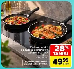 Carrefour Zestaw patelni z powłoką aluminiową WESTRO FLORINA oferta