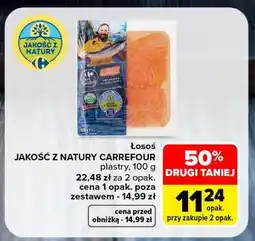 Carrefour Łosoś JAKOŚĆ Z NATURY CARREFOUR plastry, 100 g oferta