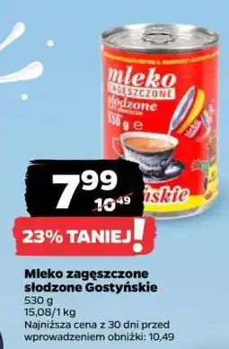 Netto Mleko zagęszczone słodzone Gostyńskie oferta