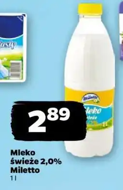 Netto Mleko świeże 2,0% Miletto oferta