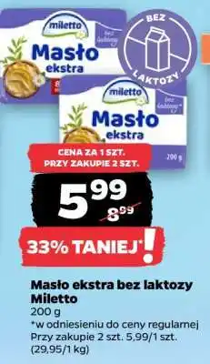 Netto Masło ekstra bez laktozy Miletto oferta
