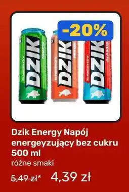 Biedronka Dzik Energy Napój energetyzujący bez cukru 500 ml oferta
