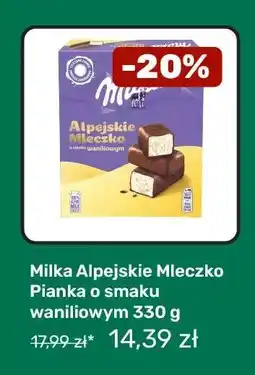 Biedronka Milka Alpejskie Mleczko Pianka o smaku waniliowym 330 g oferta