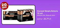 Biedronka Duracel Simply Baterie 10 szt oferta